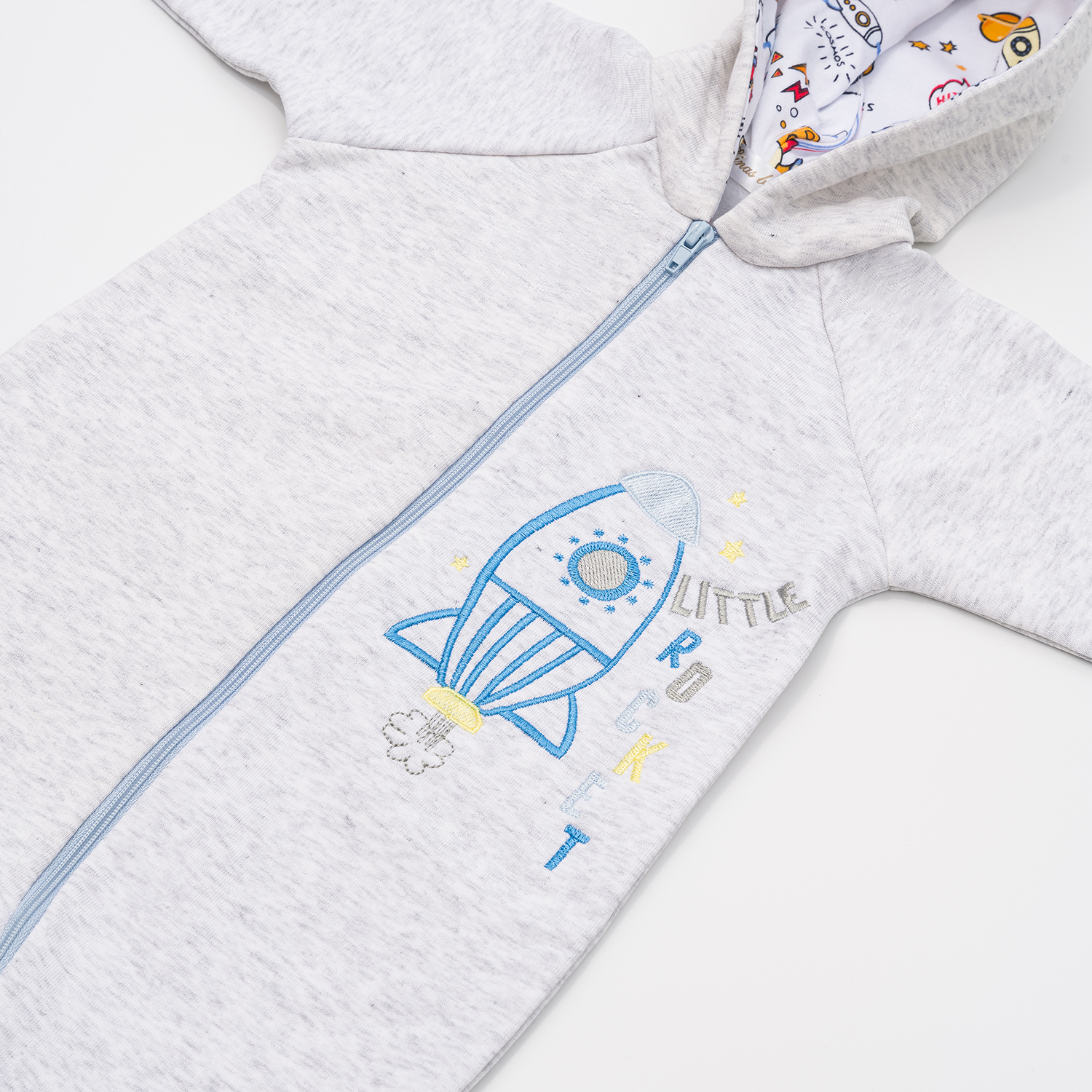 Комбинезон Linas baby 1158-1F-Серый_меланж - фото 7