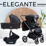 Коляска 3в1 Sweet Baby Elegante Chrome Black черный