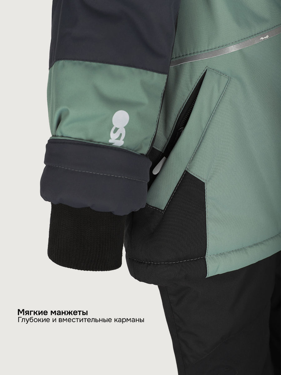 Куртка и полукомбинезон NIKASTYLE 7з5325 полынь/черный - фото 14