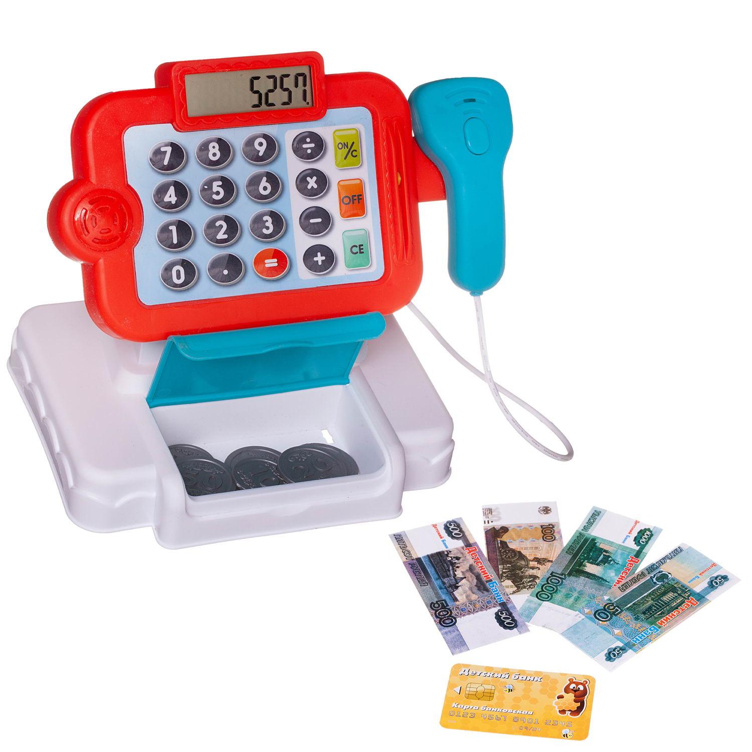 Игровой набор Abtoys продукты, прилавок, касса, тележки и корзинки - фото 6