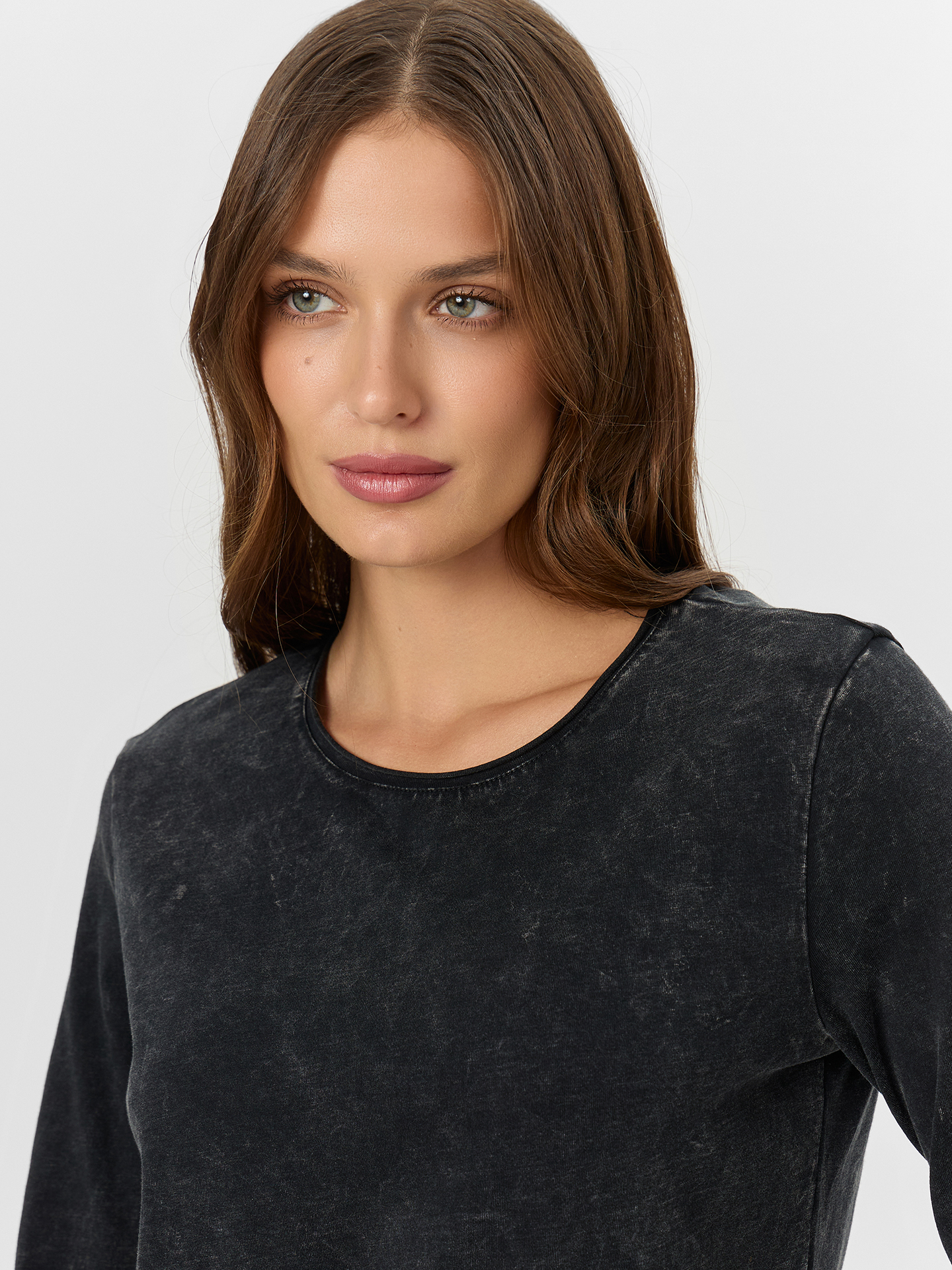 Лонгслив Mark Formelle (Марк Формэль) 122967/ACID WASH черный - фото 5