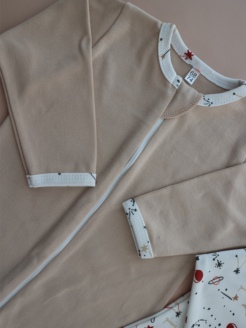 Комбинезон 2 шт Bunnyphant Т125-2/бежевый - фото 3