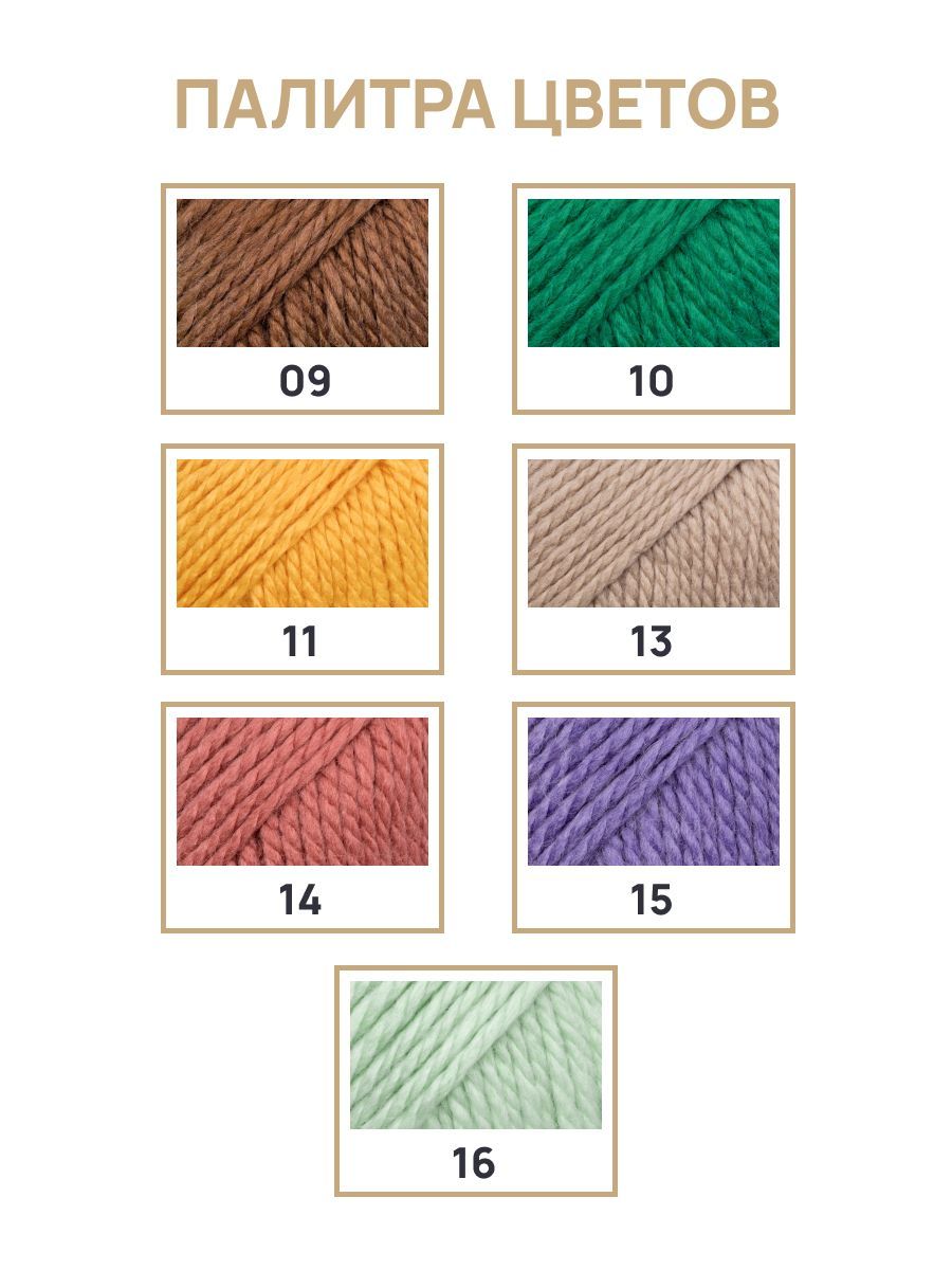 Пряжа Astra Premium Деметра полушерстяная 100 г 100 м 03 оранжевый 3 мотка - фото 7