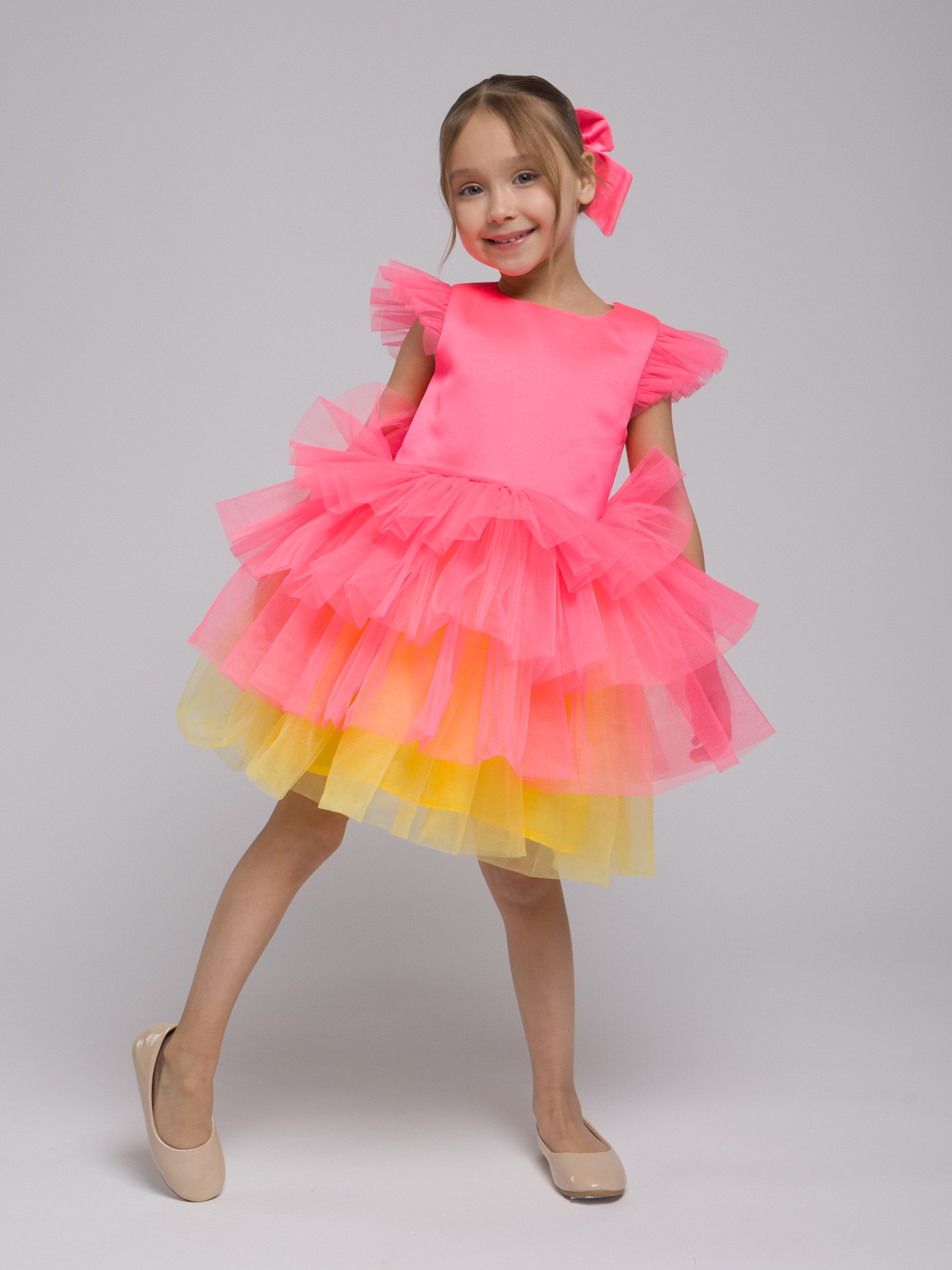Платье LELUkids 1231.24_зефирка_неон - фото 4