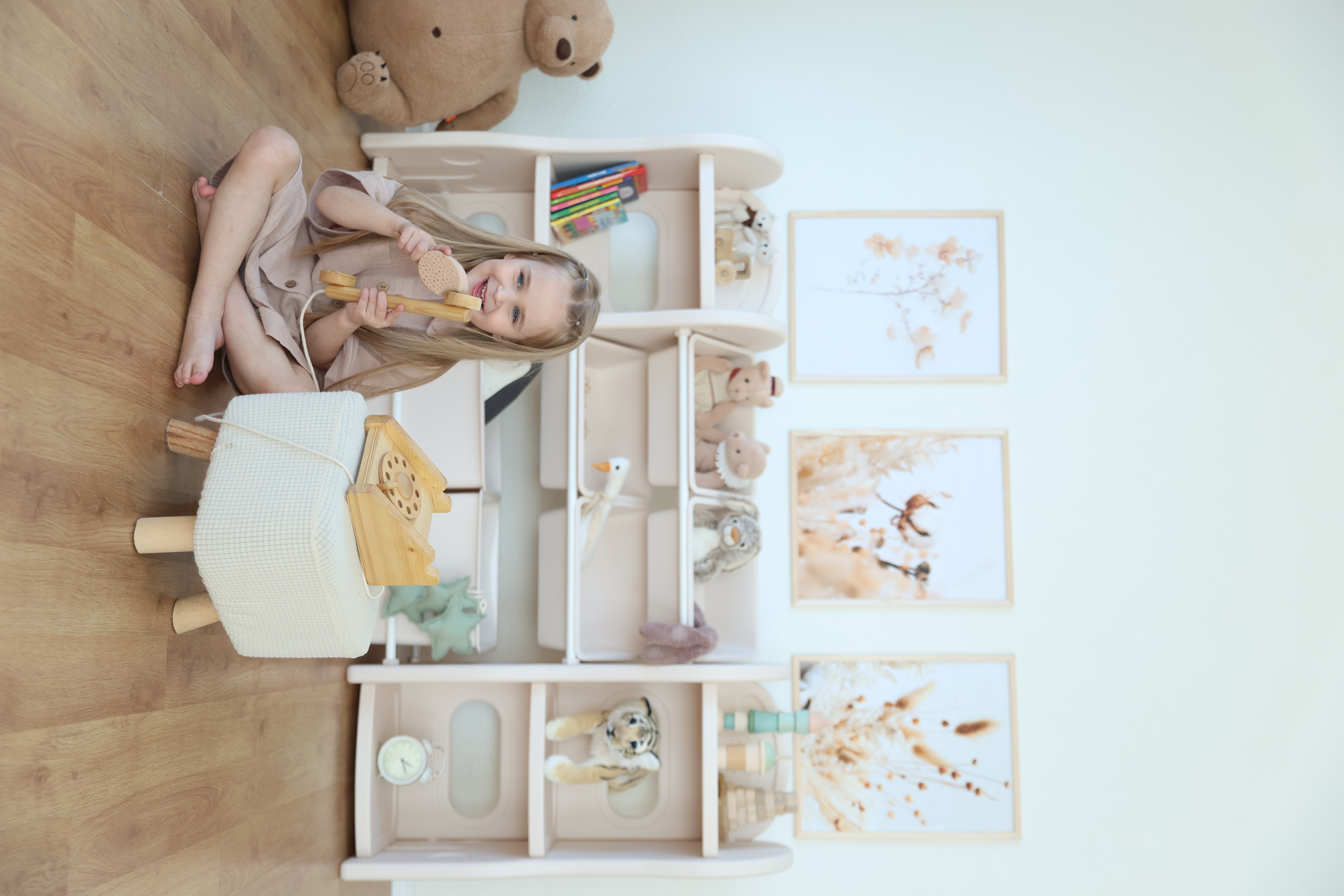 Стеллаж для игрушек и книг Ifam Organizer-4 бежевый - фото 7