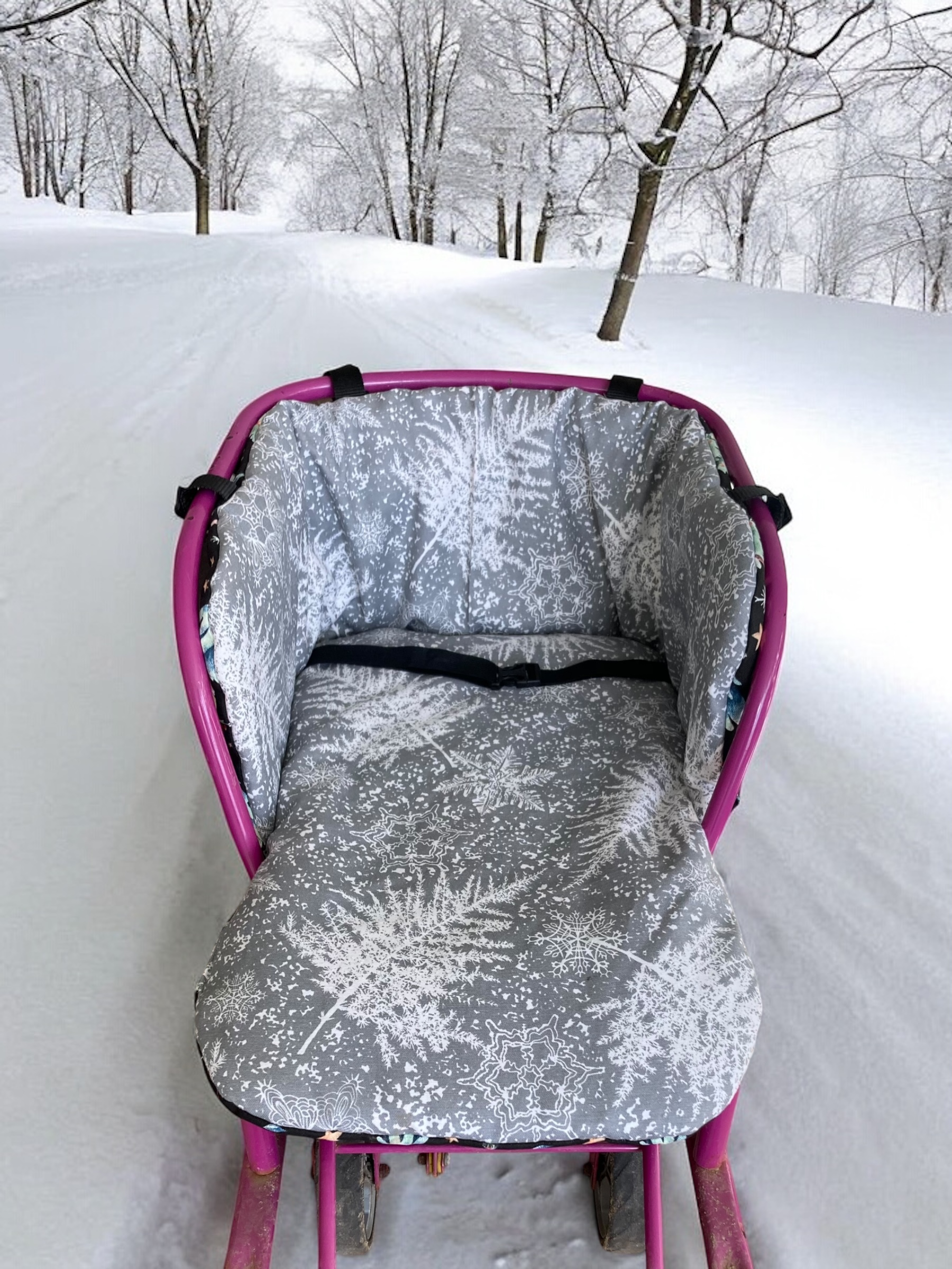Матрас для санок Baby.Eco.Decor ёлочки со спинкой - фото 2