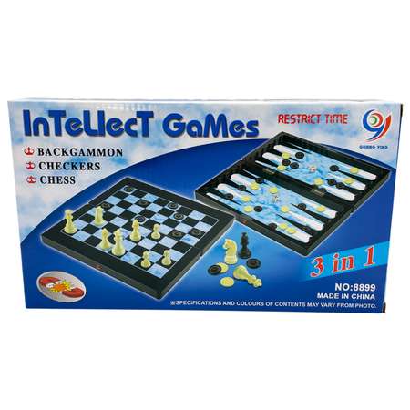 Настольная игра Zhorya 3 в 1 шашки шахматы нарды