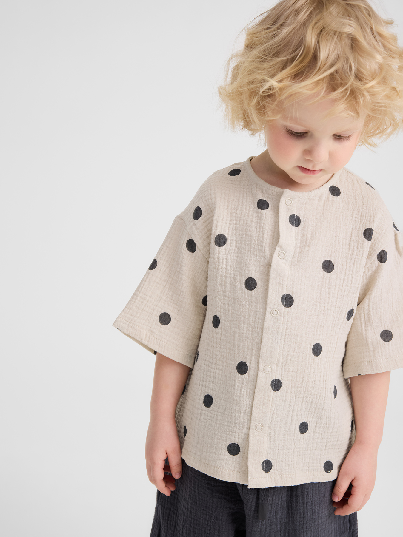 Рубашка Happy Baby 88271_beige with dots - фото 9