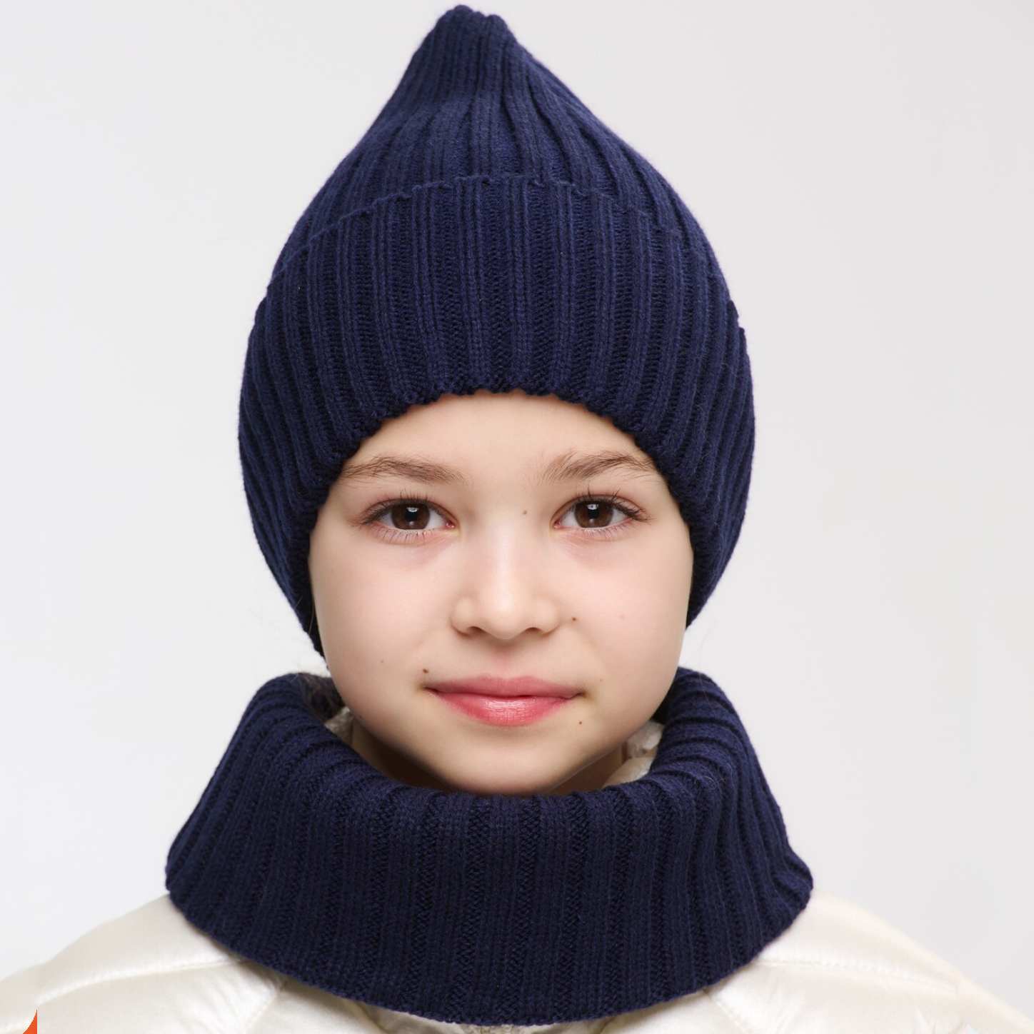 Шапка и снуд KUBRIO KU-H-35-pumpk-Dblue - фото 8