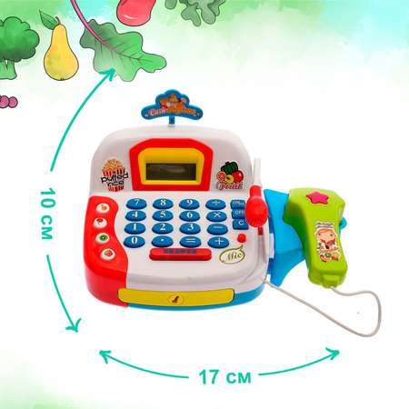 Игровой набор Sima-Land касса, тележки и корзинки, продукты