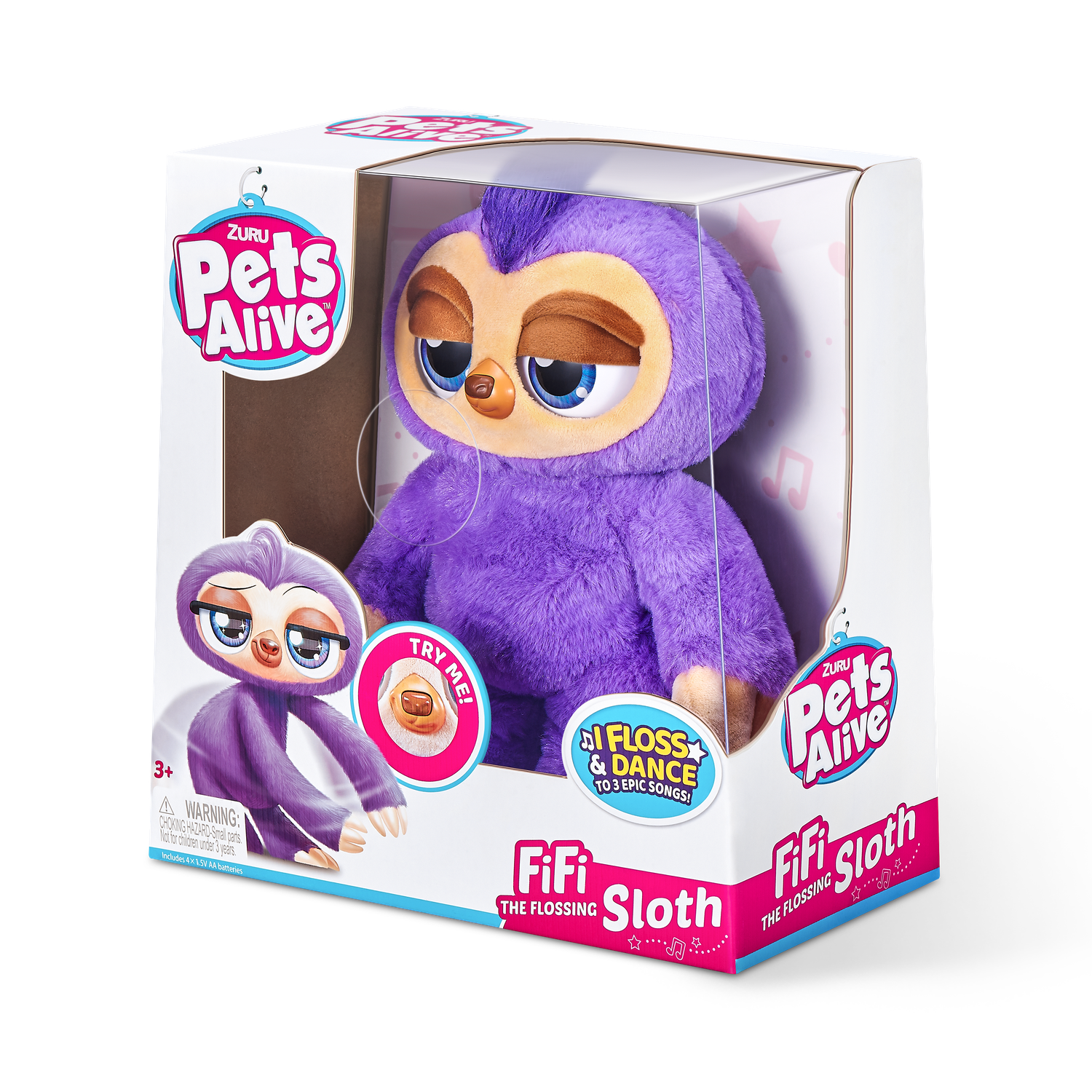 Игрушка мягкая Zuru Pets Alive ленивец - фото 9