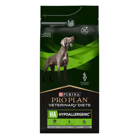Корм для щенков и собак Purina Pro Plan Veterinary diets HA Hypoallergenic для снижения пищевой непереносимости ингредиентов и питательных веществ сухой 1.3кг
