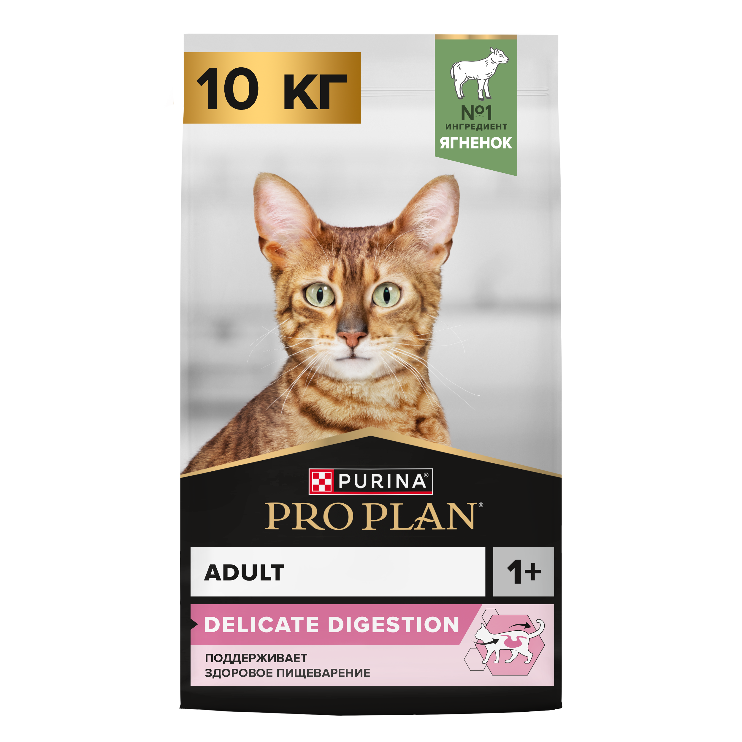 Корм сухой для кошек PRO PLAN DELICATE DIGESTION 10кг с ягненком - фото 1