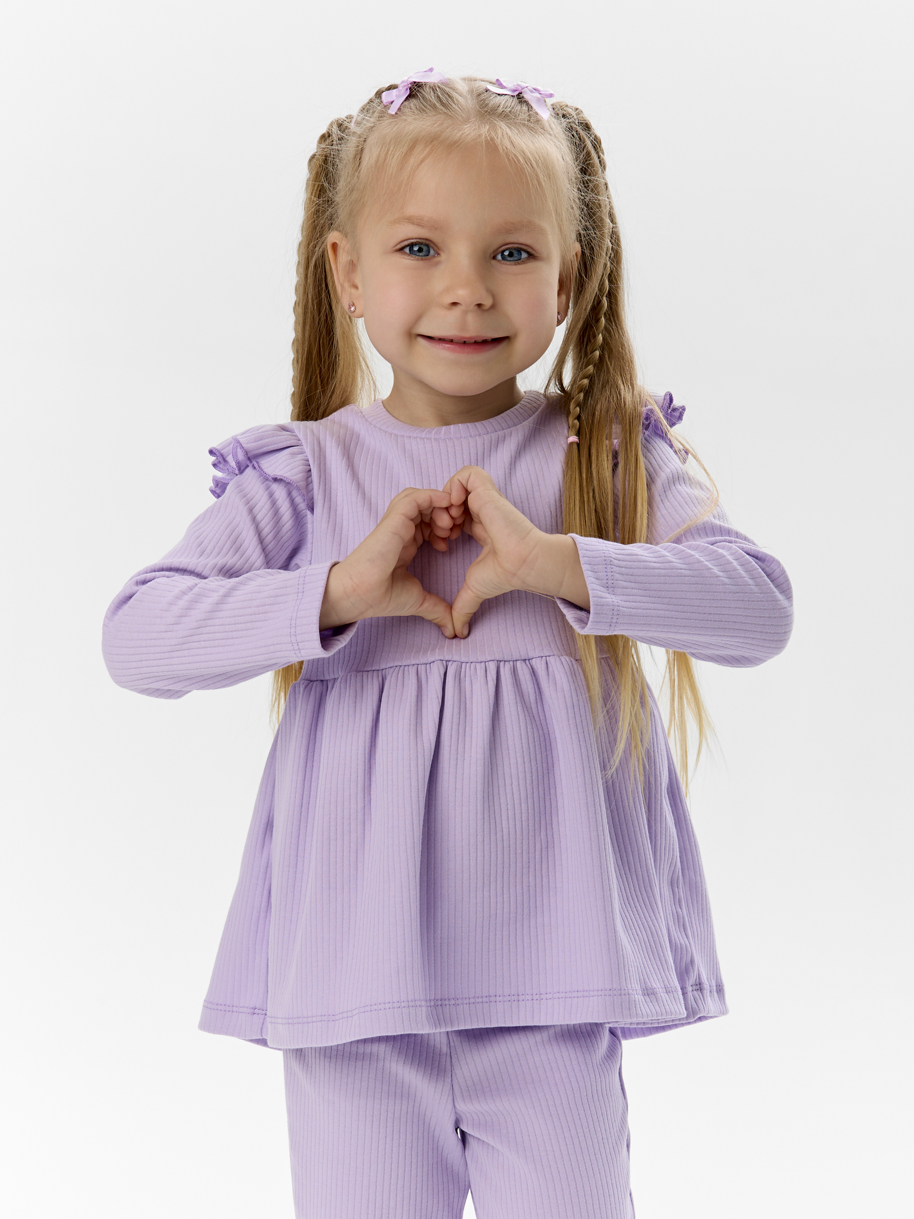 Лонгслив и брюки LEVAKIDS костюм_ласточка_сирень - фото 10