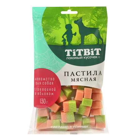 Лакомство для собак TITBIT 130г Пастила мясная с говядиной и яблоком