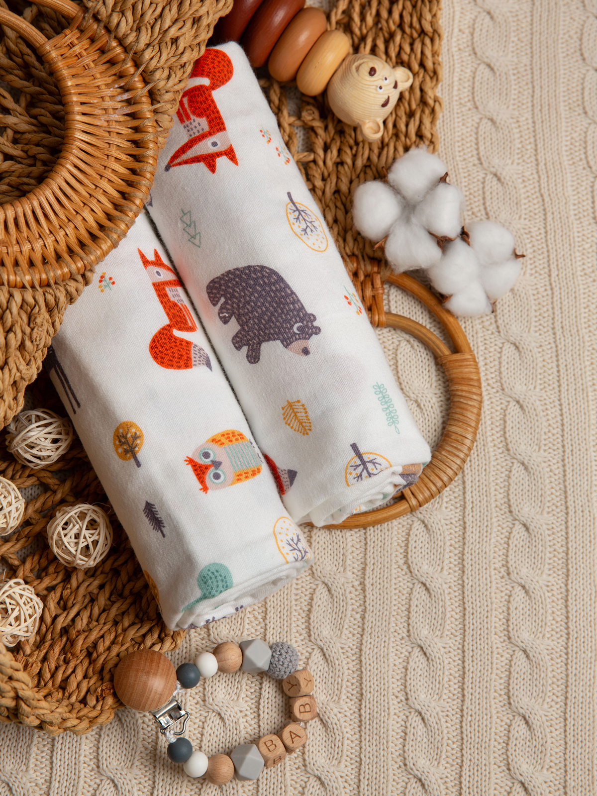 Пелёнка Чудо-Чадо Тренды фланель 85х120 см 2 шт. - фото 1