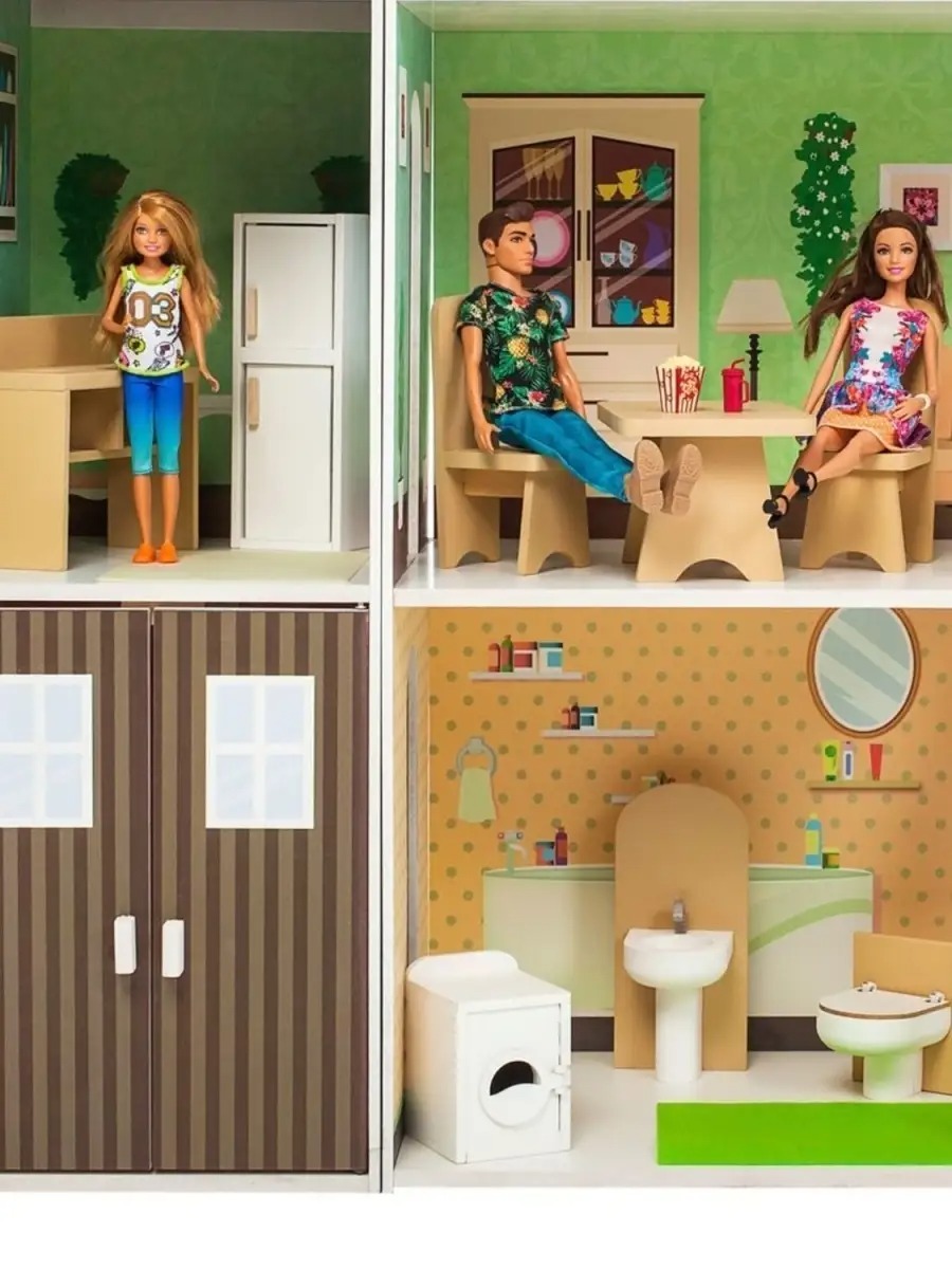 Домик для кукол PAREMO 124 см с мебелью PD318-21 - фото 8