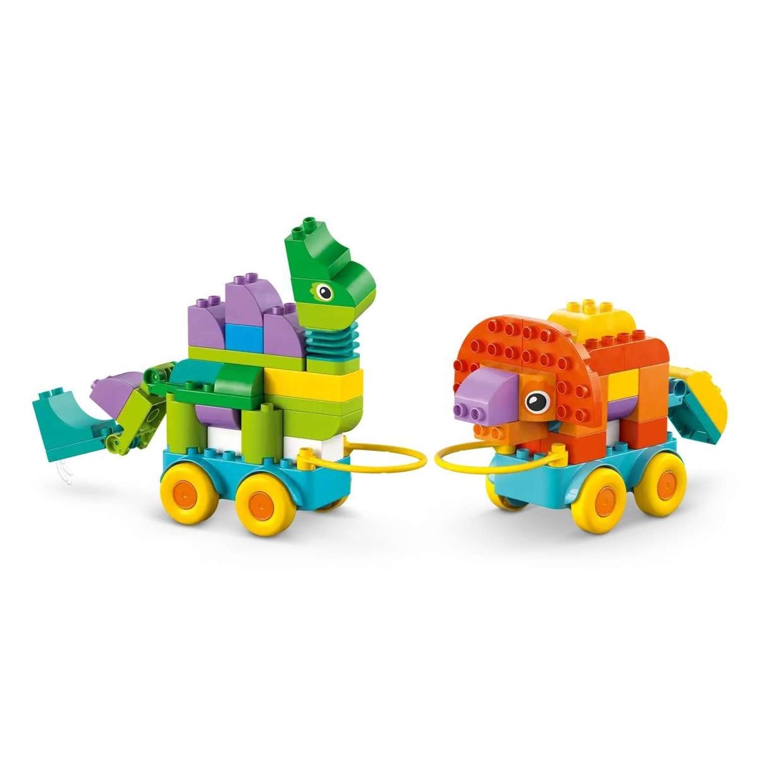 Конструктор LEGO DUPLO 3 в 1 Динозавр на колесах блочный - фото 3