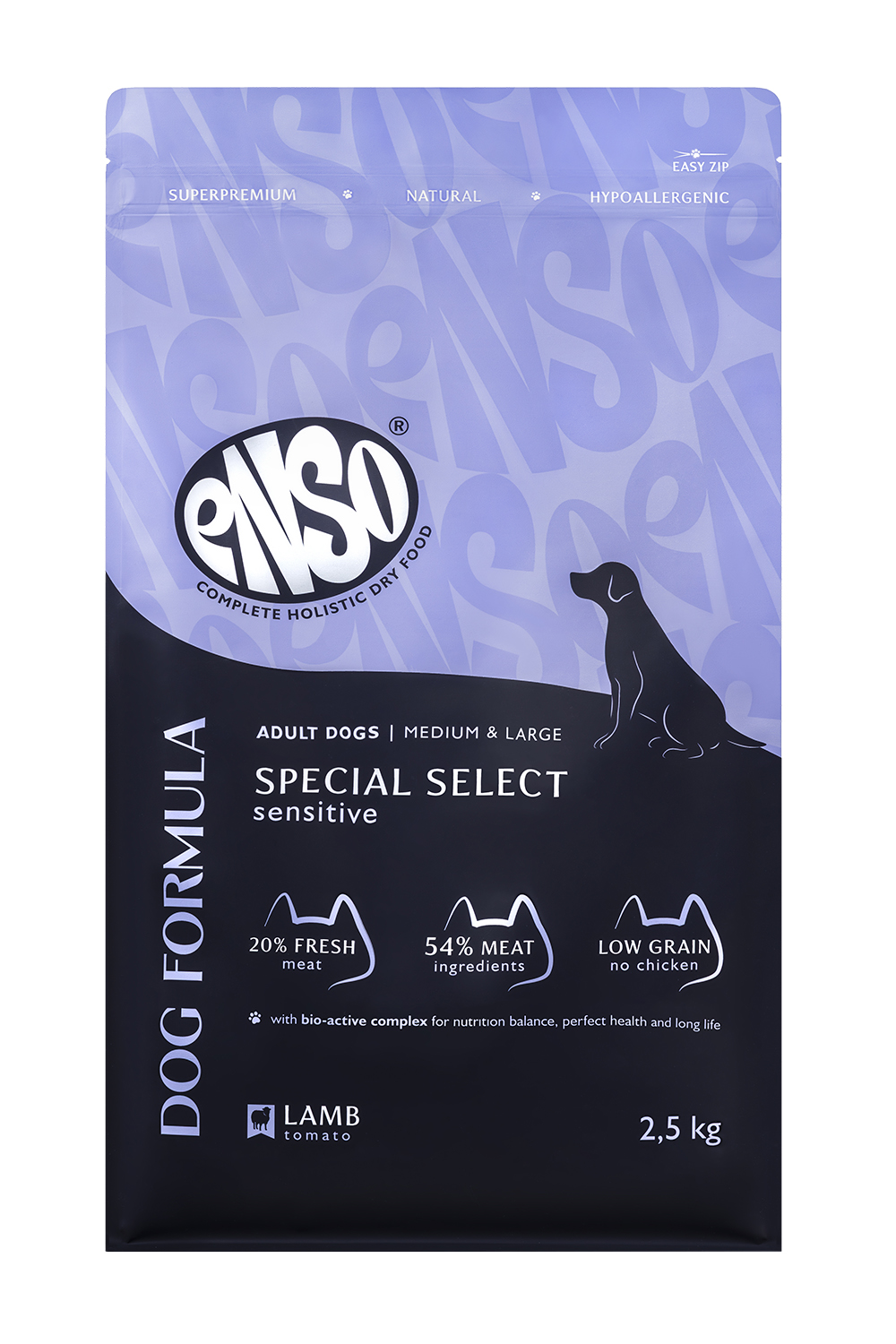Корм сухой для взрослых собак ENSO Dog Special select средних и крупных пород с ягненком 2.5кг - фото 1