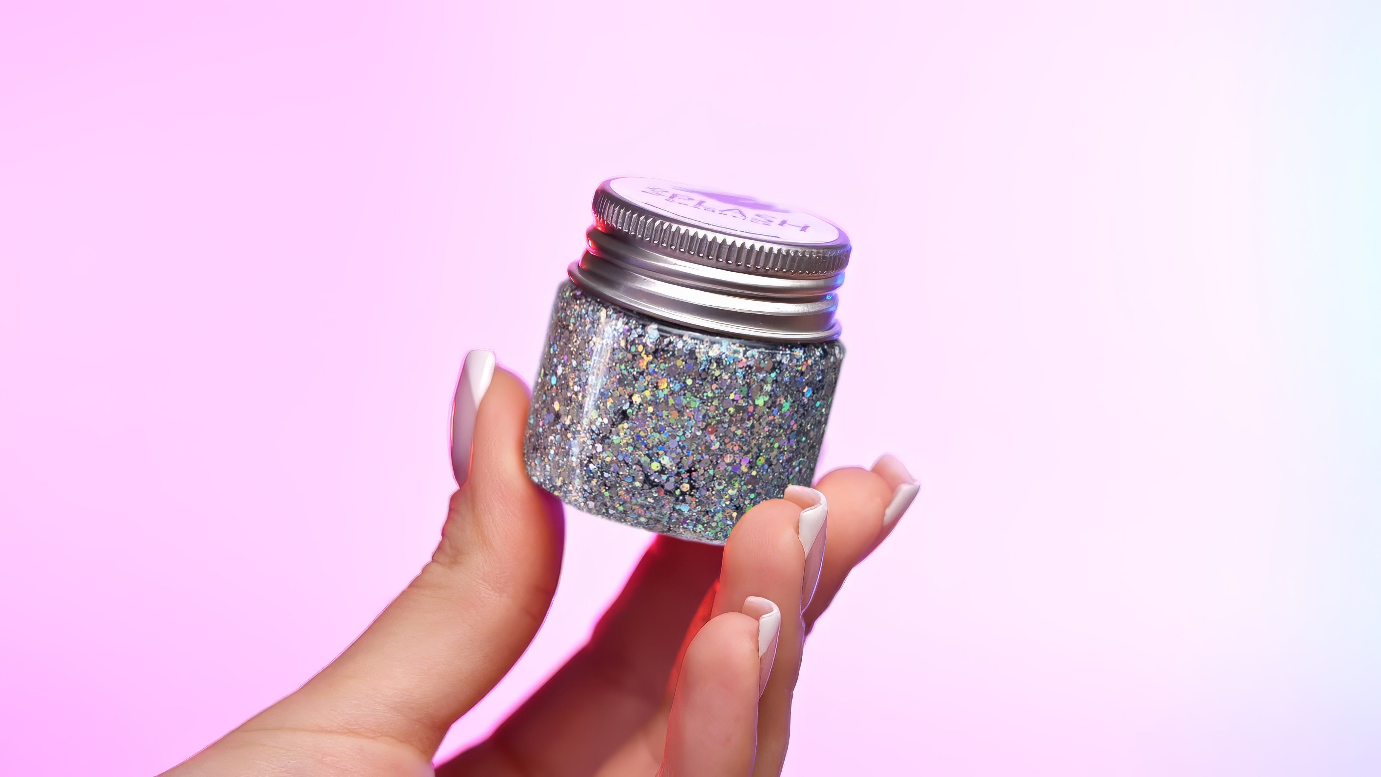 Глиттер-гель блестки SPLASH Holo SILVER - фото 4