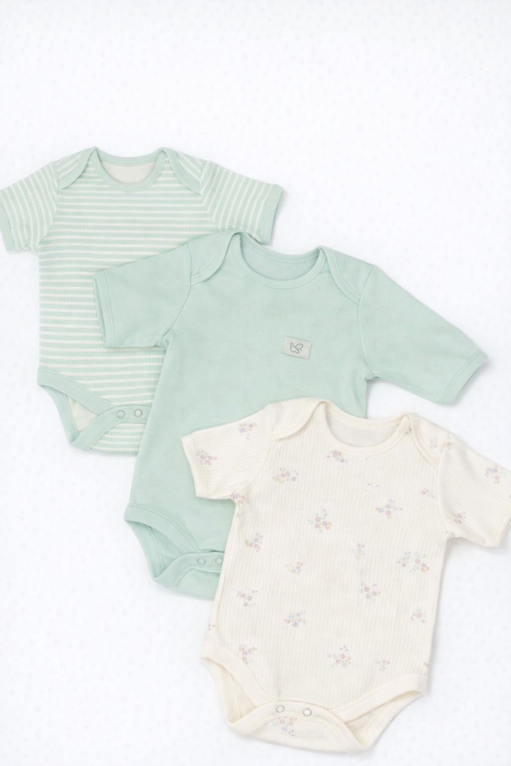 Боди 3 шт Супер Пупс нбр/3пр/бд/коррук/полоска/цветы - фото 1