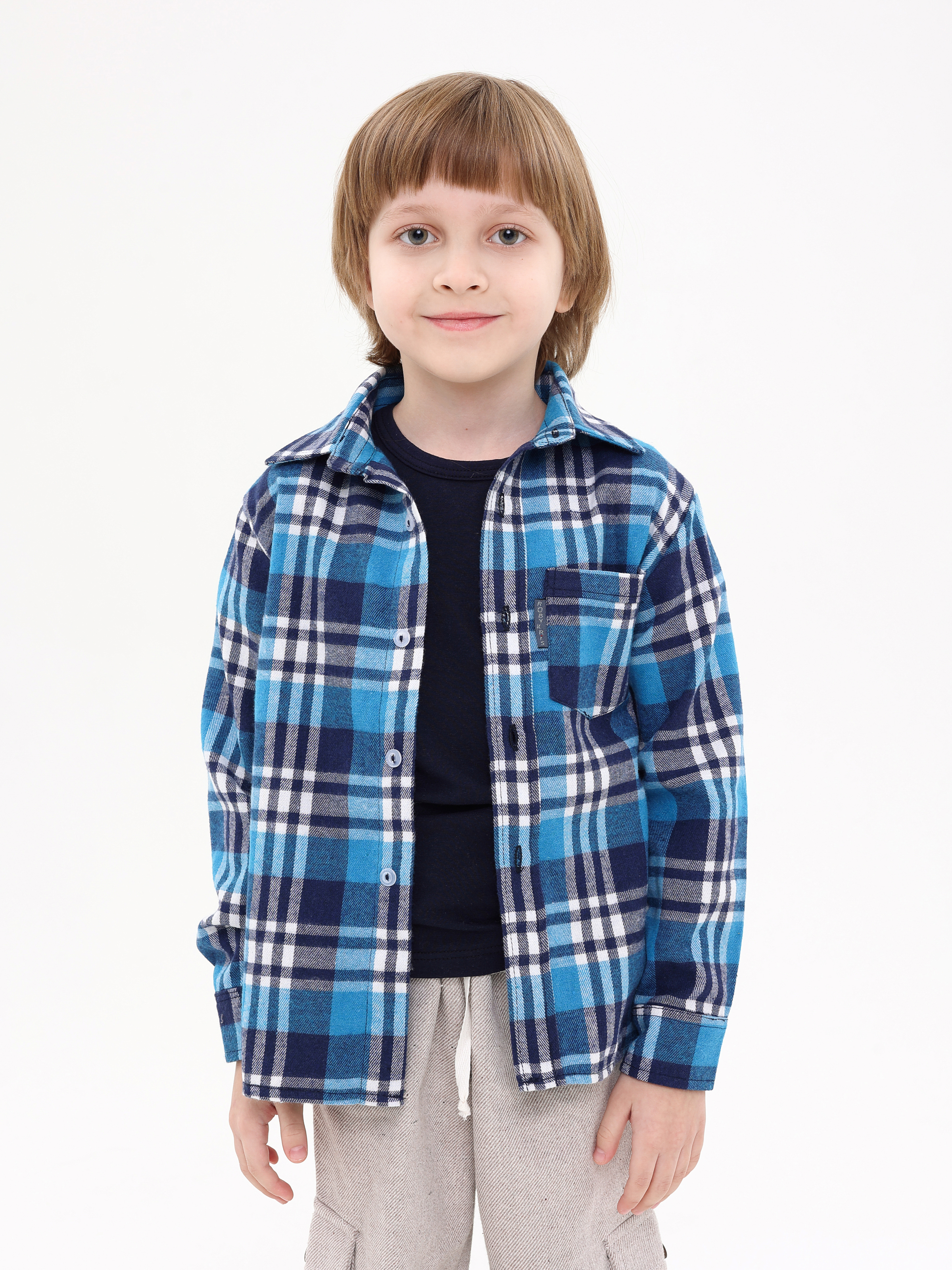 Рубашка АЙАС 16-04-23/голуб - фото 1