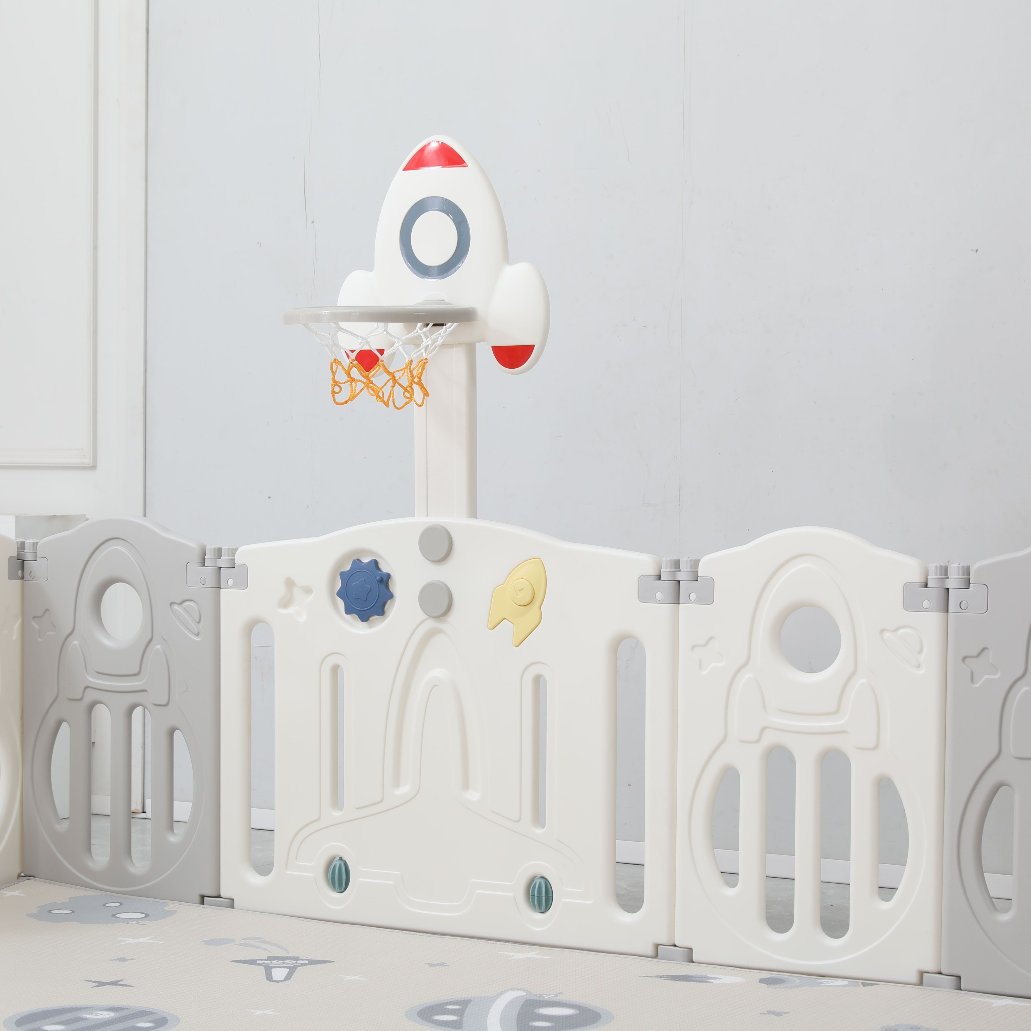 Манеж UNIX Kids Supreme space 160x160 cm grey PPSUSP12GRY - фото 8