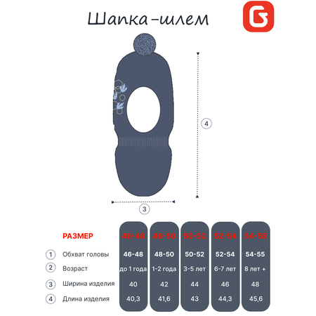 Шапка-шлем GUSTI