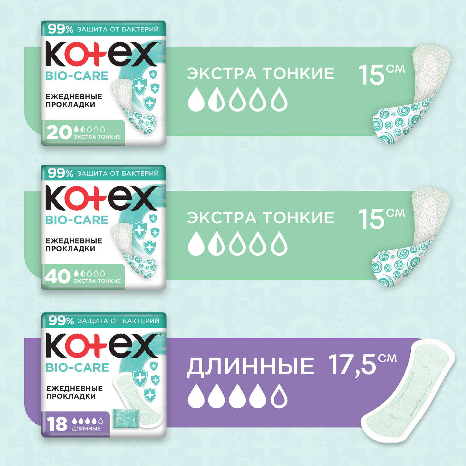 Прокладки ежедневные KOTEX Bio-Care Длинные 18шт - фото 13