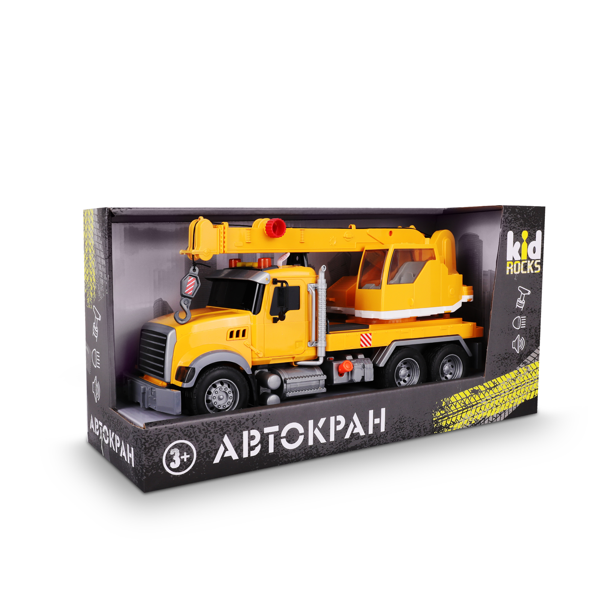 Автокран Kid Rocks со звуком и светом 1:12 AB-2124 - фото 1