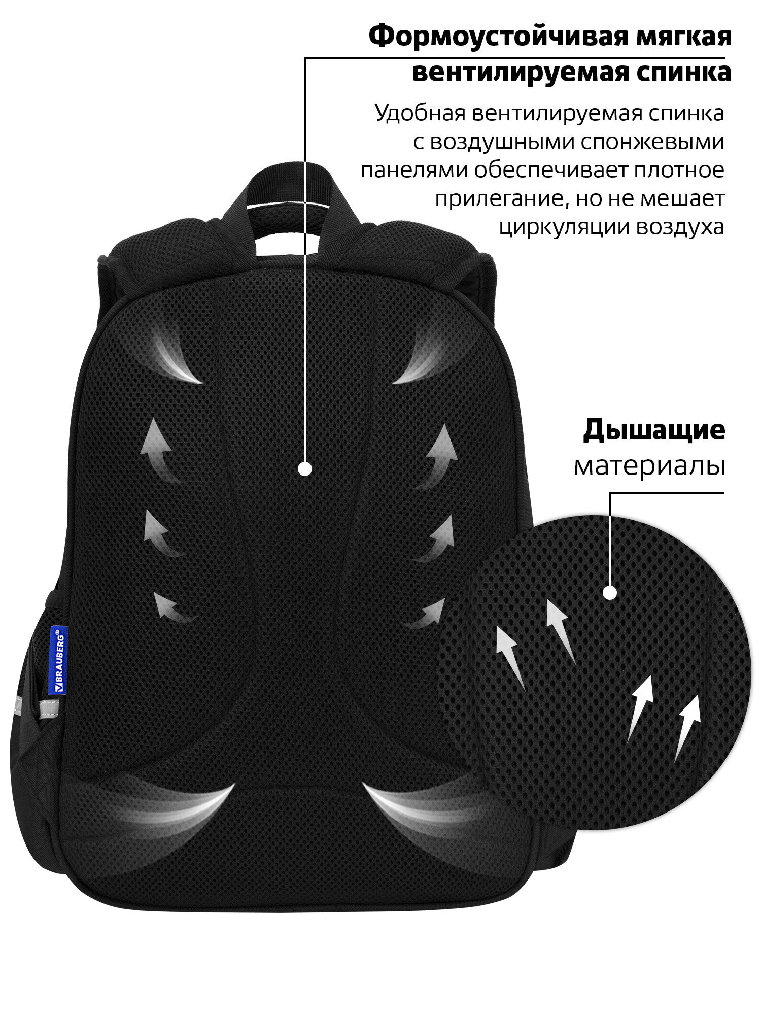 Рюкзак Brauberg клетка - фото 6