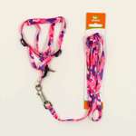 Комплект для собак Пижон шлейка 21-35см+поводок 120см в ассортименте