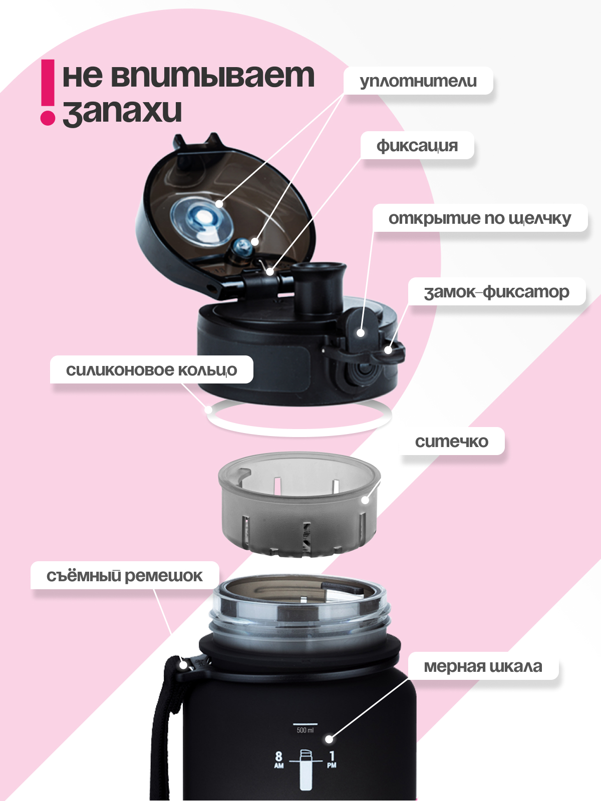 Бутылка UZSPACE 1000 мл - фото 3