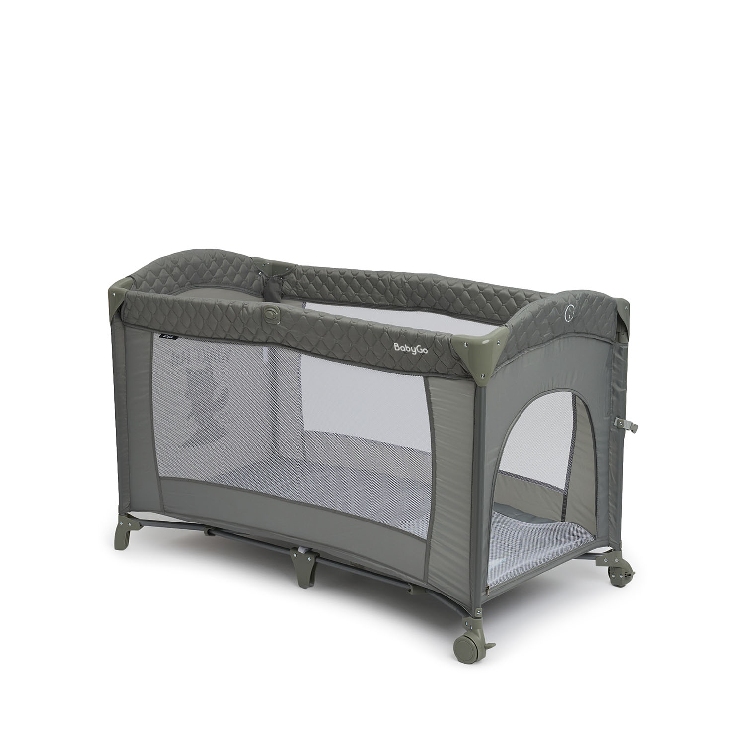 Манеж кровать BabyGo Sleepy New серый UP650S - фото 10