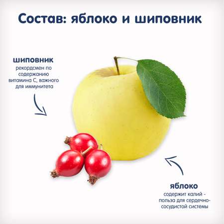 Сок Fleur Alpine яблоко-шиповник 0.2л с 5месяцев