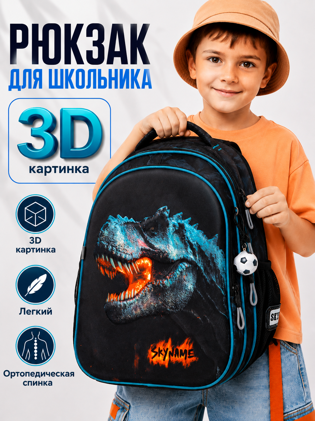 Рюкзак SkyName для мальчика 8 в 1 - фото 2