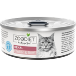 Корм полнорационный диетический ZOODIET для кошек влажный Zoodiet Renal Chicken and Beef С курицей и говядиной 100г