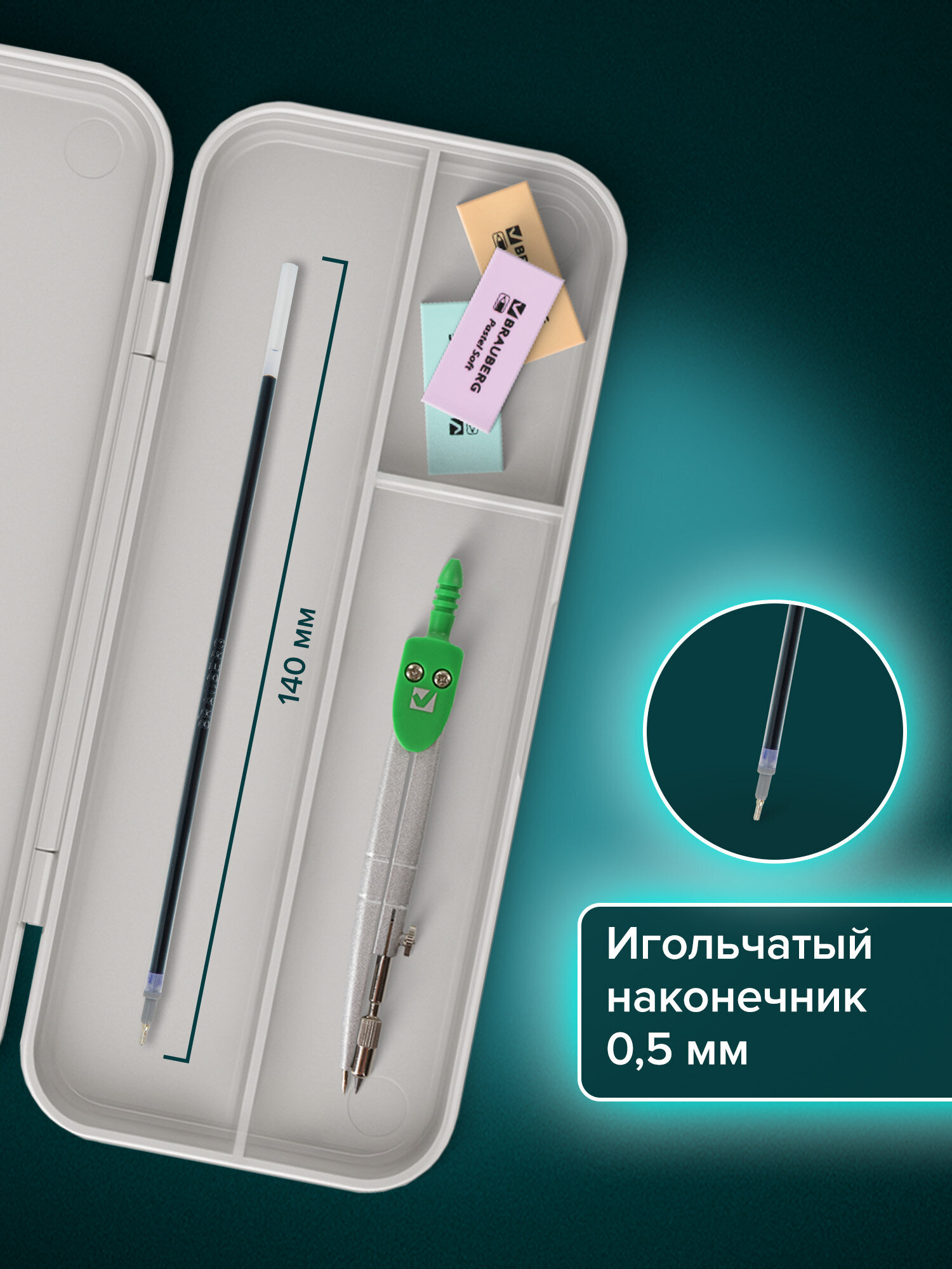 Стержень шариковый Brauberg 10 шт. - фото 3