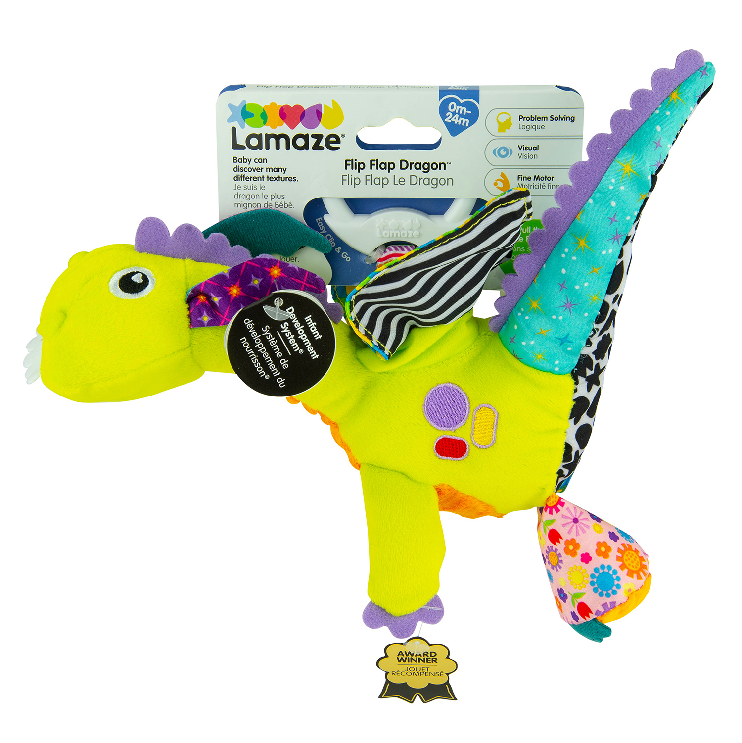 Игрушка Lamaze подвеска Крылатый дракон с подвесом - фото 1