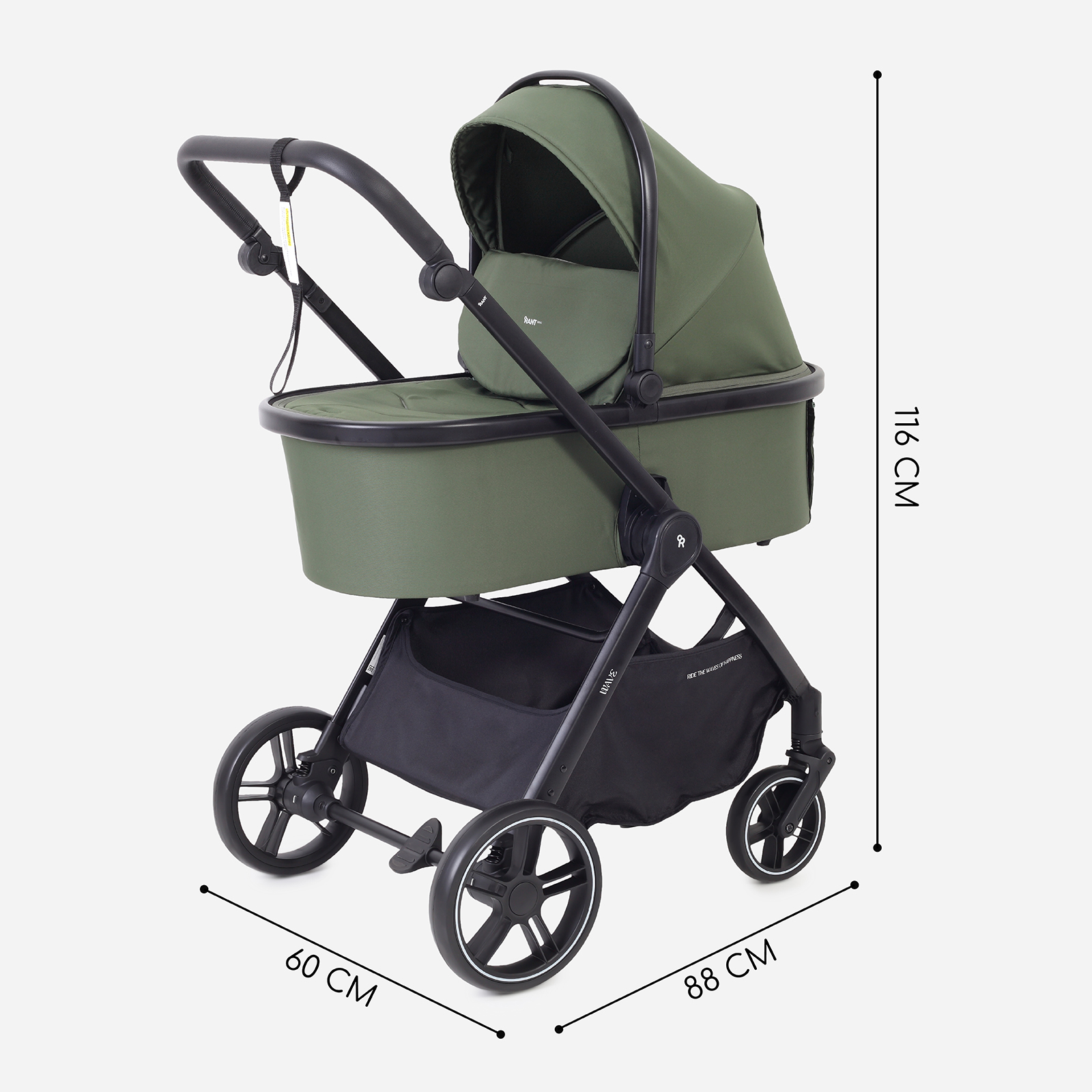 Коляска 2в1 Rant Basic Wave green зеленый - фото 2