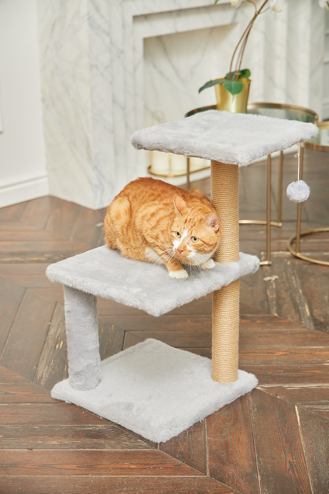 Когтеточка для кошек лежанка Pet БМФ Серый - фото 4