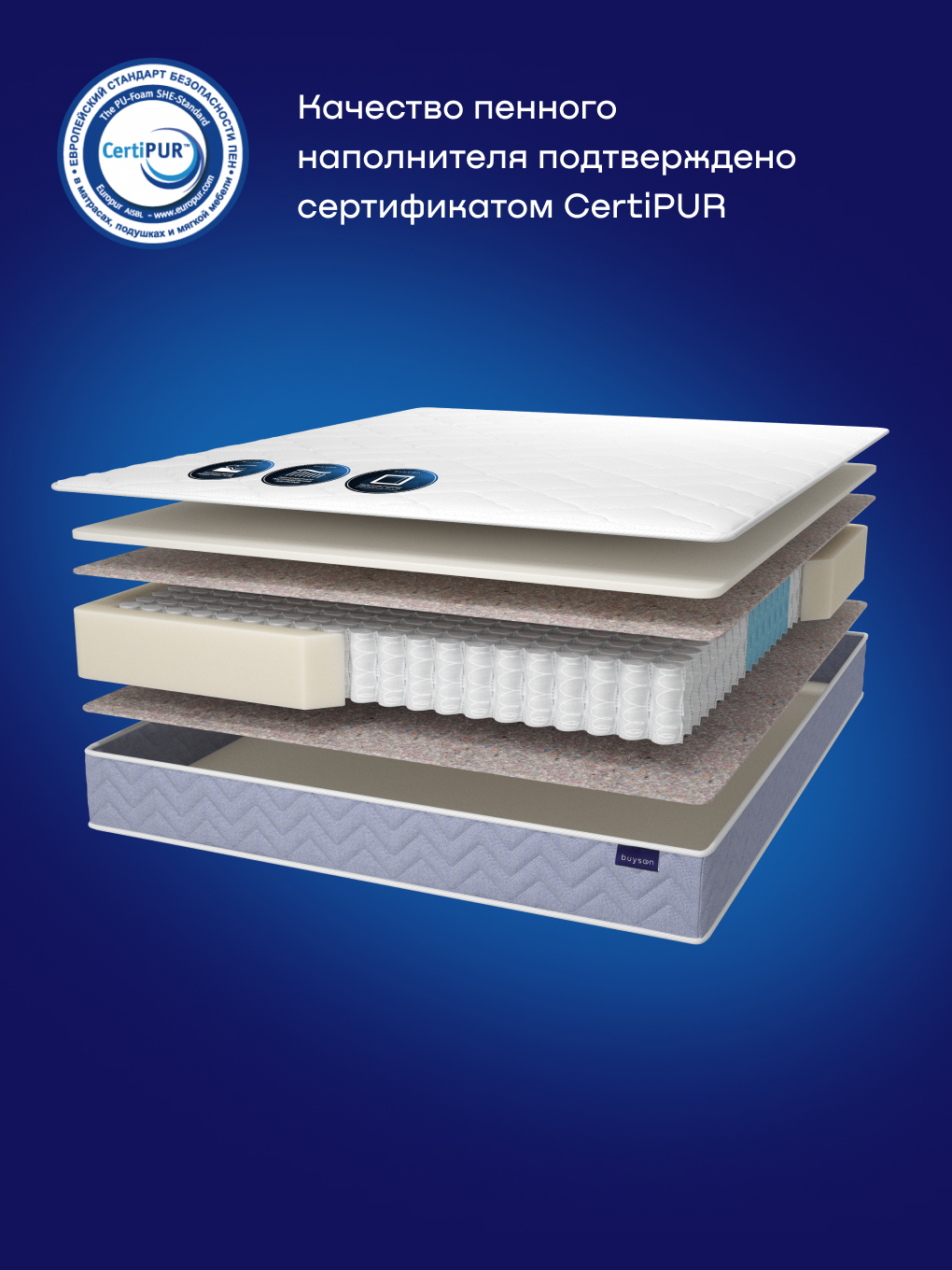 Матрас buyson BuyRelax 140х200 - фото 4