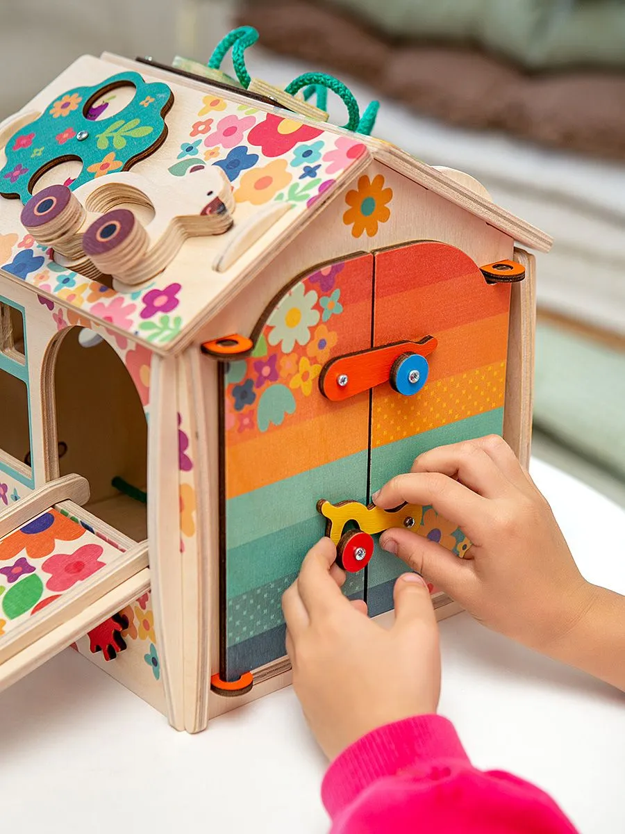 Игрушка Mag Wood бизиборд Цветочная Поляна - фото 4
