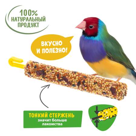 Лакомство для канареек и экзотических птиц HappyJungle палочки 30г*3шт