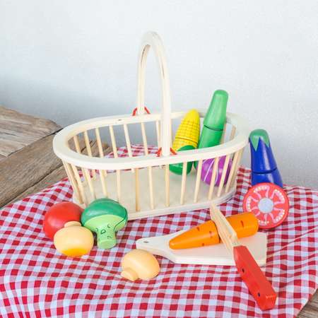 Игровой набор New Classic Toys продукты, тележки и корзинки