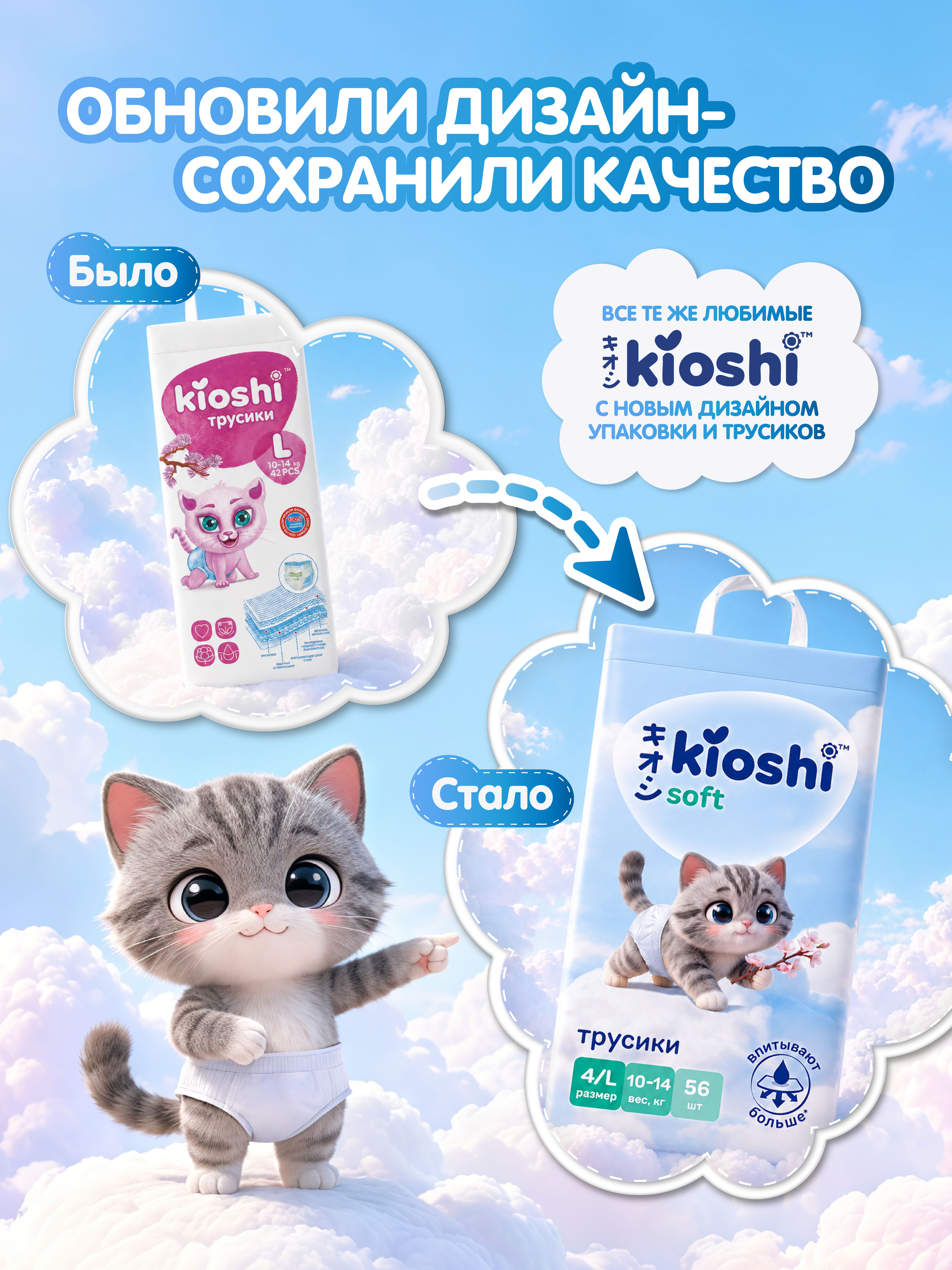 Трусики Kioshi L (10-14) 56 шт. - фото 2
