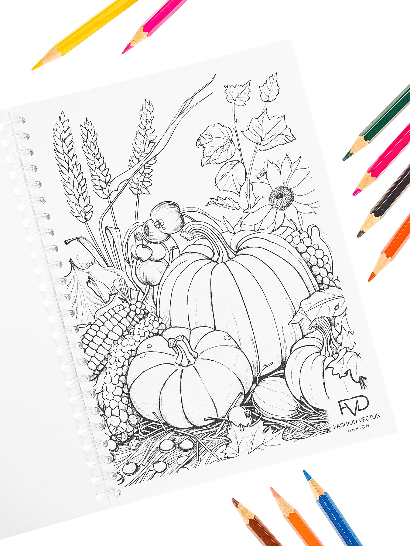 Раскраска Антистресс Fashion Vector Design А5 30 листов Урожай - фото 2