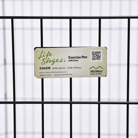 Вольер Midwest Life Stages 8 панелей с дверью-Maxlock Черный 536DR