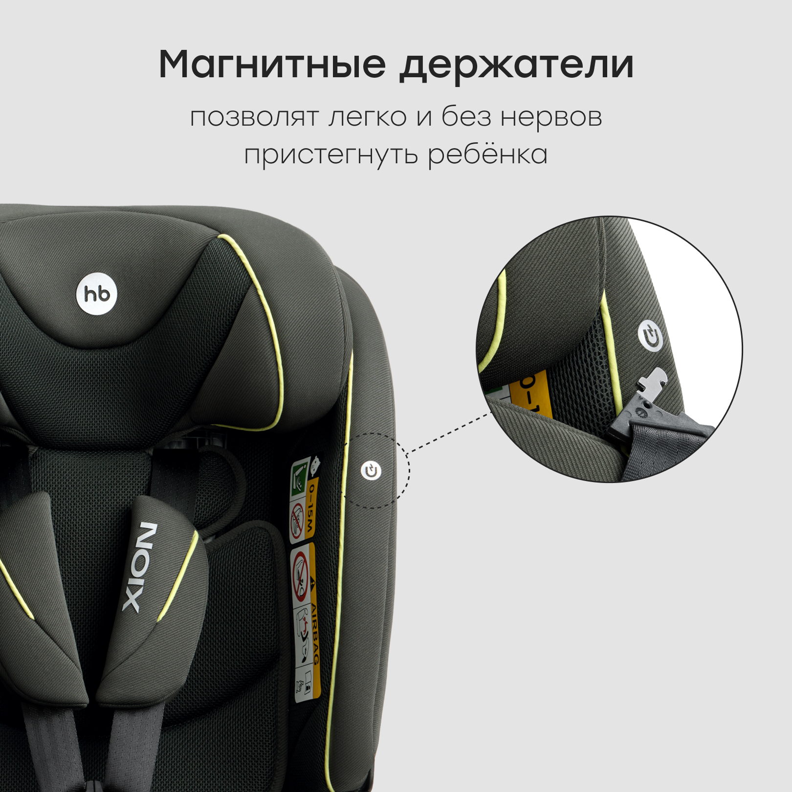 Автокресло Happy Baby Xion Isofix 0+/1/2/3 (0-36 кг) зеленый - фото 11