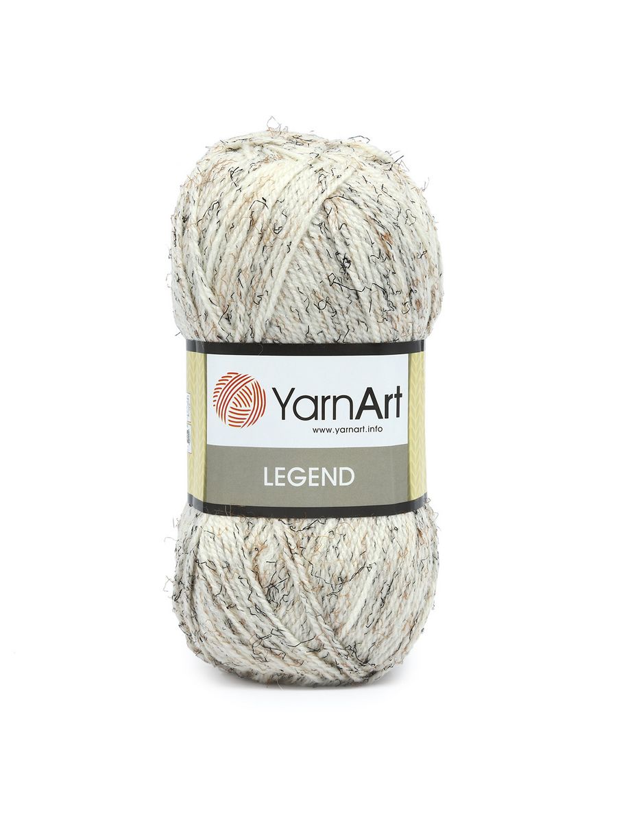 Пряжа YarnArt Legend полушерстяная 100 г 300 м 8800 молочный 5 мотков - фото 6